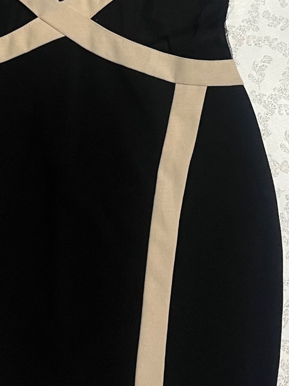 Windsor Womens Black Beige Mesh Strapless Bodycon Mini Dress Polyester Size S - Picture 10 of 13